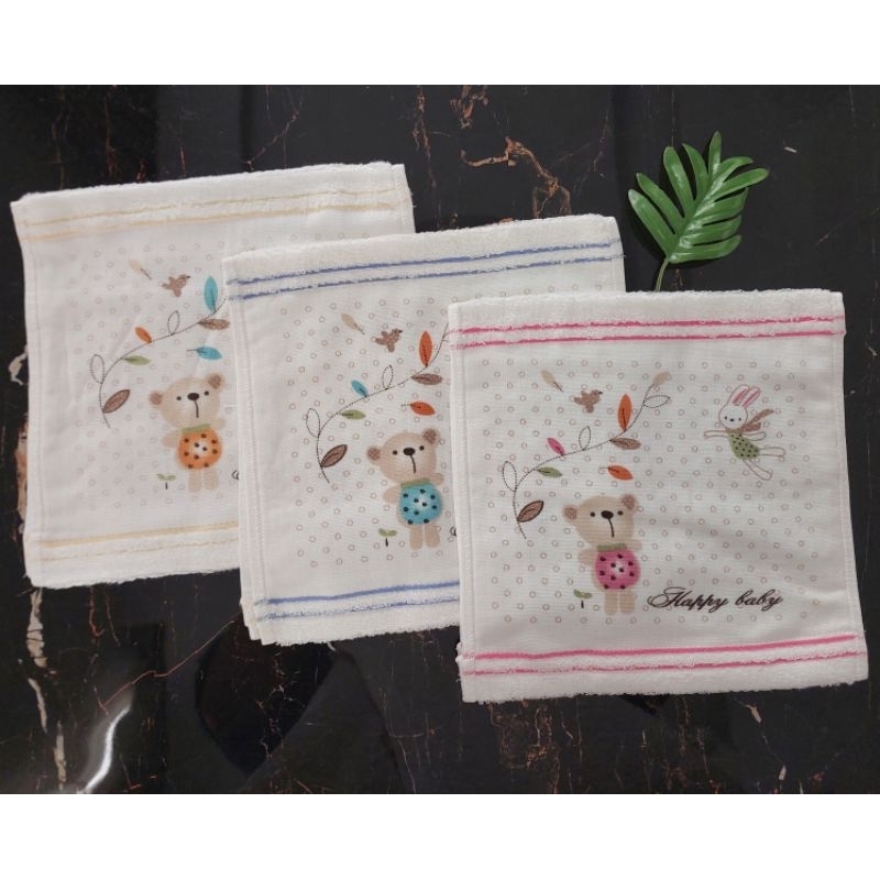 TERACOTTA19 - [3 PCS] Saputangan handuk Handuk kecil Handuk Muka DIXON 25x25