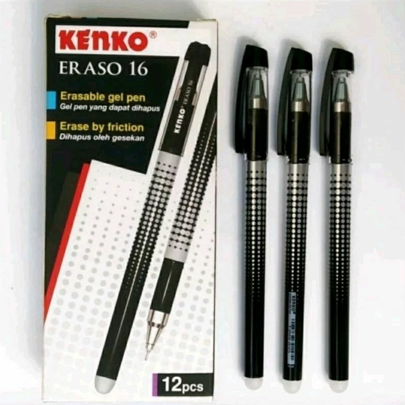 

Pulpen Gel Kenko Eraso 16 || Erasable Gel Pen 0,5mm (isi 12pcs)