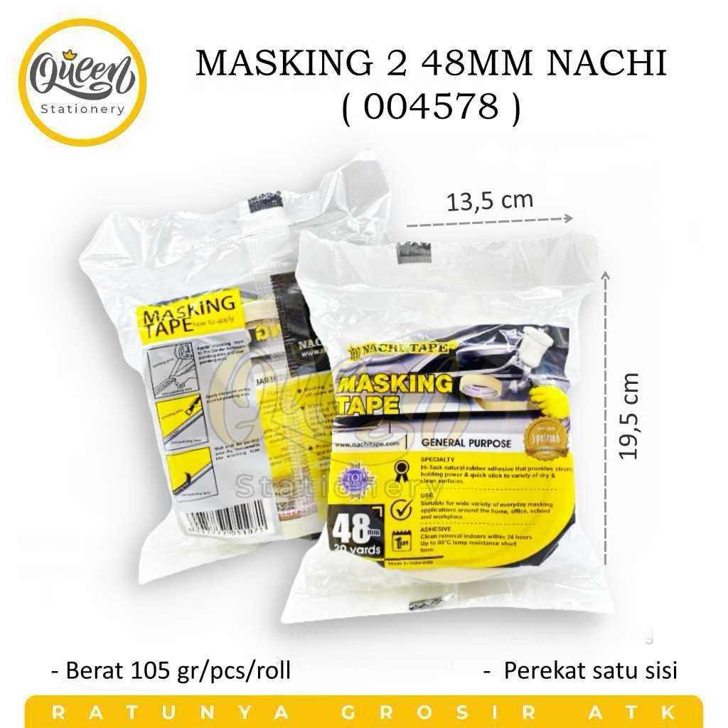 

1 PCS MASKING 2 48MM NACHI / ISOLASI KERTAS BESAR / MASKING TAPE (004578)