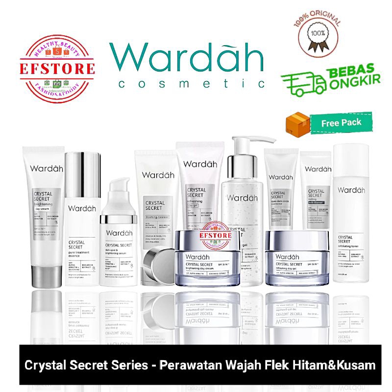 WARDAH Crystal Secret Micellar Gel | Milk Cleanser | Facial Wash | Exfoliating Toner | Essence | Ser