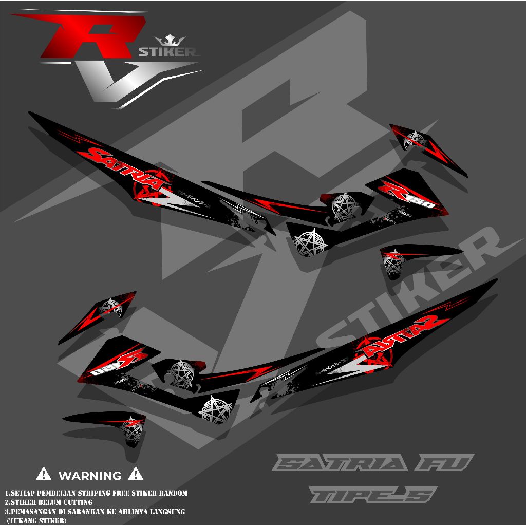 STRIPING SATRIA FU F150/STIKER SATRIA FU FACELIFT TIPE SAYAP S