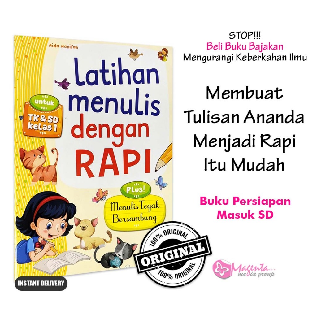 Buku Belajar Menulis - Latihan Menulis Dengan Rapi Untuk TK & SD