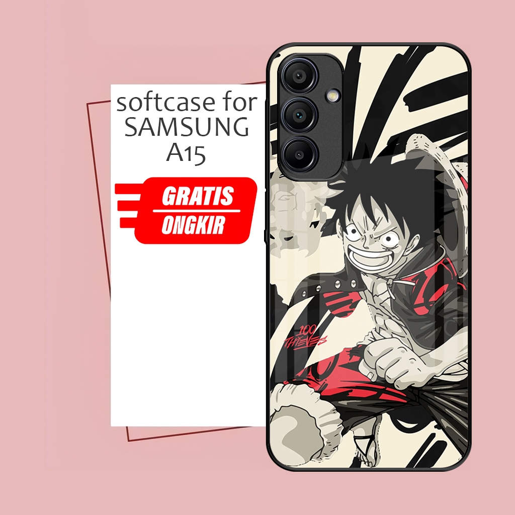 annora ● softcase hd kilau murah motif 0ne piece case keren untuk samsung a15 4G/5G dan tipe lain samsung case trendi | case anime | case nakama | softcase wibu | case waifu | cod