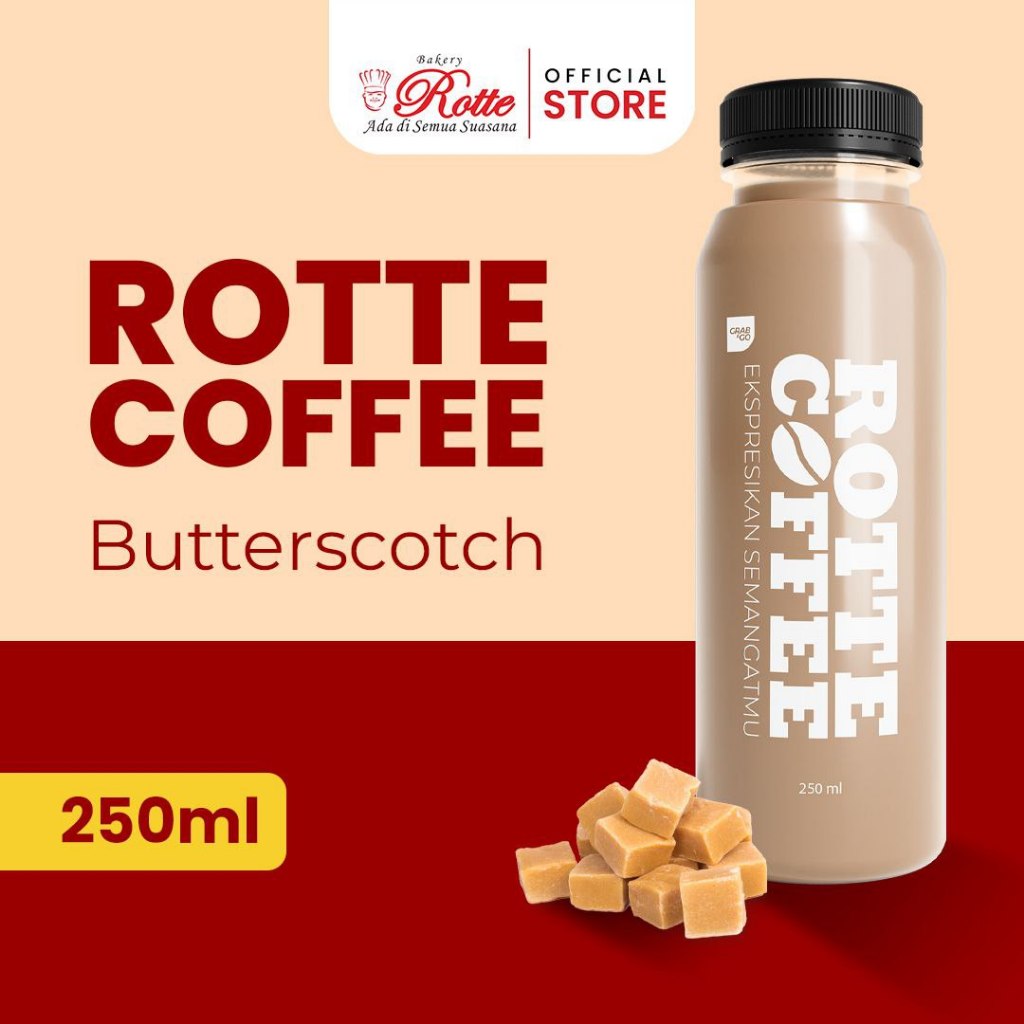 

Kopi Butterscotch Rotte Coffee Kemasan Botol Isi 250 ml Ready to Drink