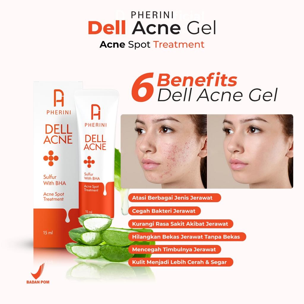 PHERINI Dell Acne Gel - Acne Spot Treatment - Obat Totol Jerawat dan Bekas Jerawat BPOM