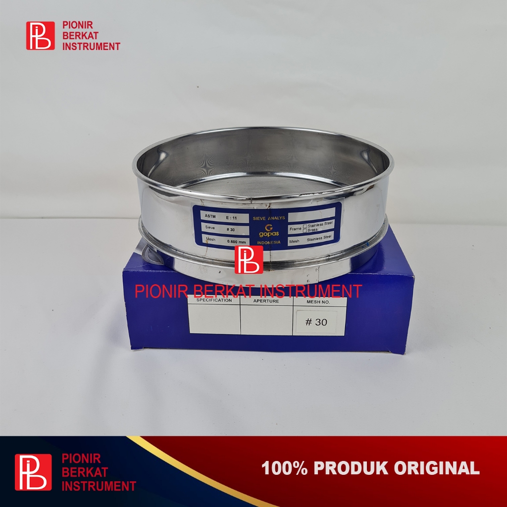 Sieve Ayakan Mesh 30, Appature : 0.600 mm
