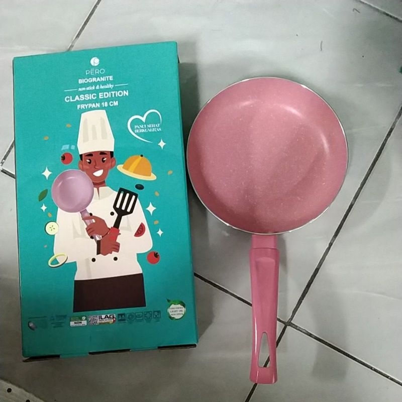 Pero granite frypan 18cm warna pink