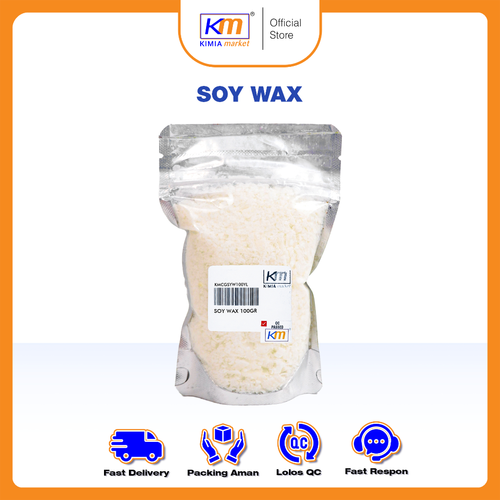 Premium Soy wax / Soy Candle Raw ukuran 100gr / Soy Wax Putih Susu / Wax Lilin / Wax Aromatherapy