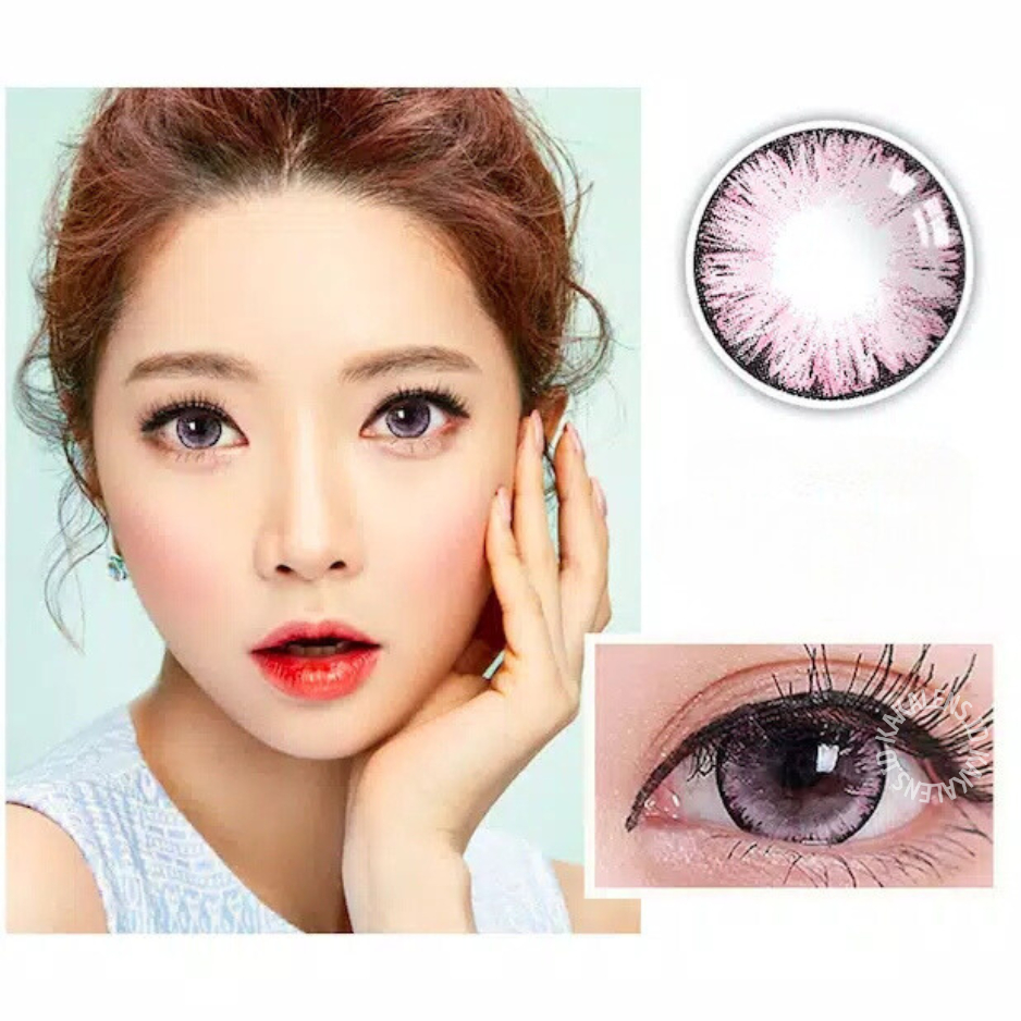 KAKALENS.ID My Ice N8 Diameter 14.5mm Pink Natural Lens / Softlen My Ice Pink by Pinkin Softlens