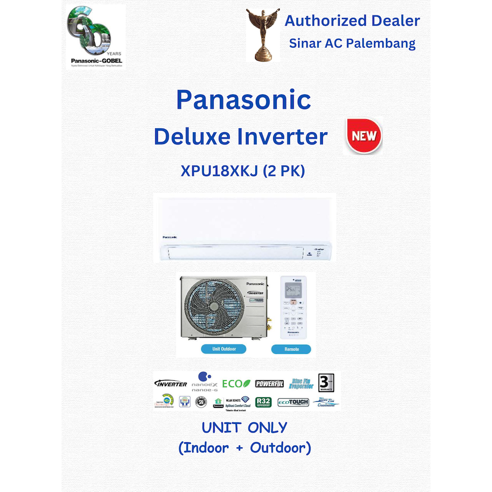 AC Panasonic 2 PK XU18XKP PREMIUM INVERTER NANOEX