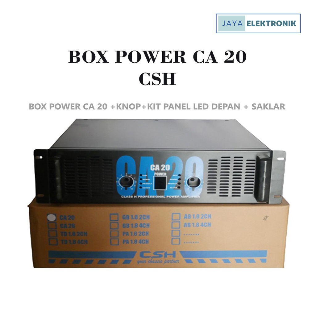 BOX POWER AMPLIFIER CA 20 CSH 3U 2 CHANNEL / BOX POWER CA 20 CSH ORIGINAL