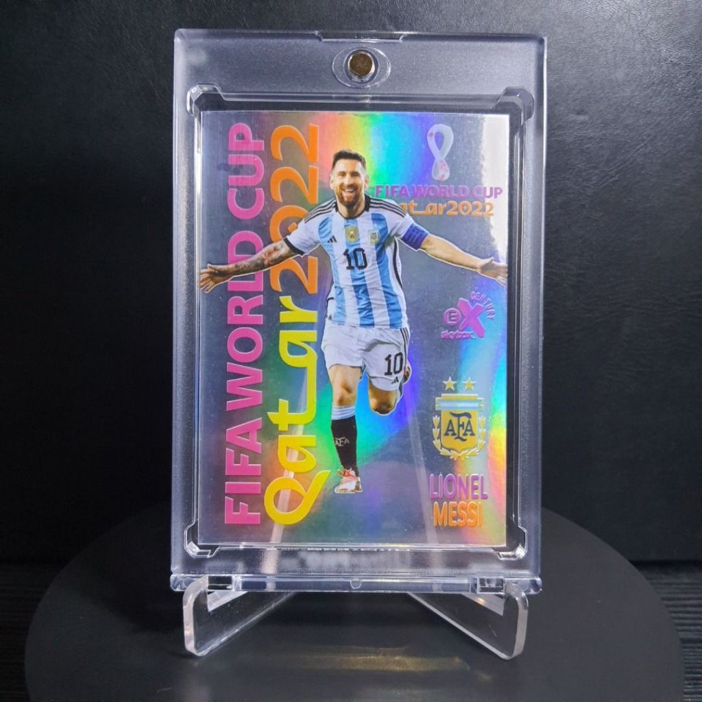75. Kartu Bola - Custom Card 2022 SkyBox E-X Century - Fifa World Cup Qatar 2022 #10 Lionel Messi