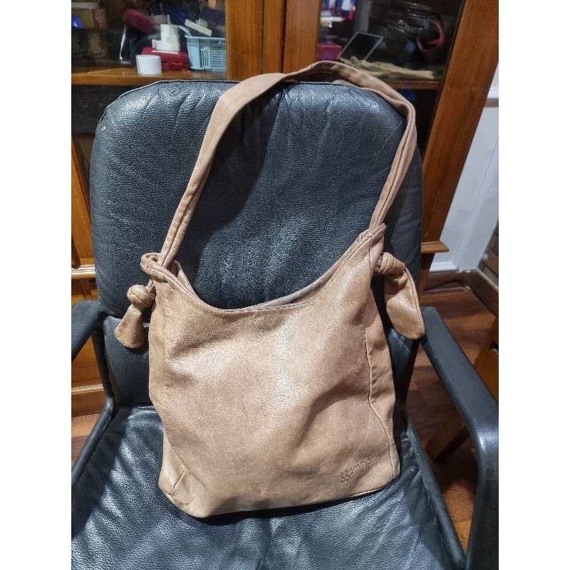 Tas bahu full kulit asli merk Ssamzie