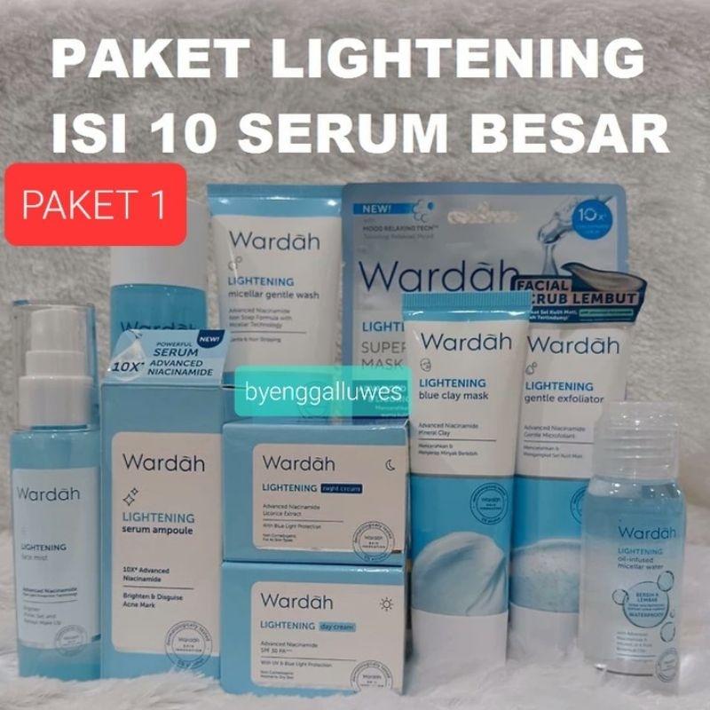 PAKET WARDAH LIGHTENING/PAKET WARDAH MENCERAHKAN/PAKET WARDAH LIGHTENING KOMPLIT/PAKET LIGHTENING JU