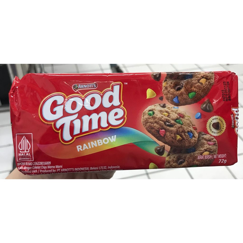 

GOOD TIME RAINBOW CHOCOCHIPS COOKIES 72G