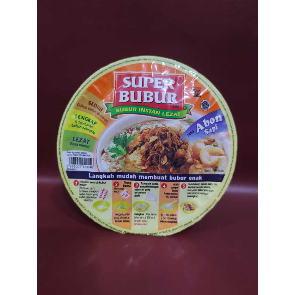 

Super Bubur Cup Rasa Abon Sapi 64gr - Bubur Ayam Instant