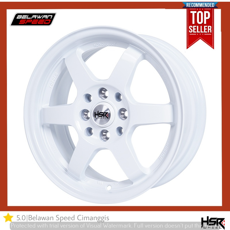 PAKET PELEK PLUS BAN  MOBIL RACING VELG MODIFIKASI RING 15 HSR TOKYO PCD 4X100/114,3 UNTUK JAZZ YARI