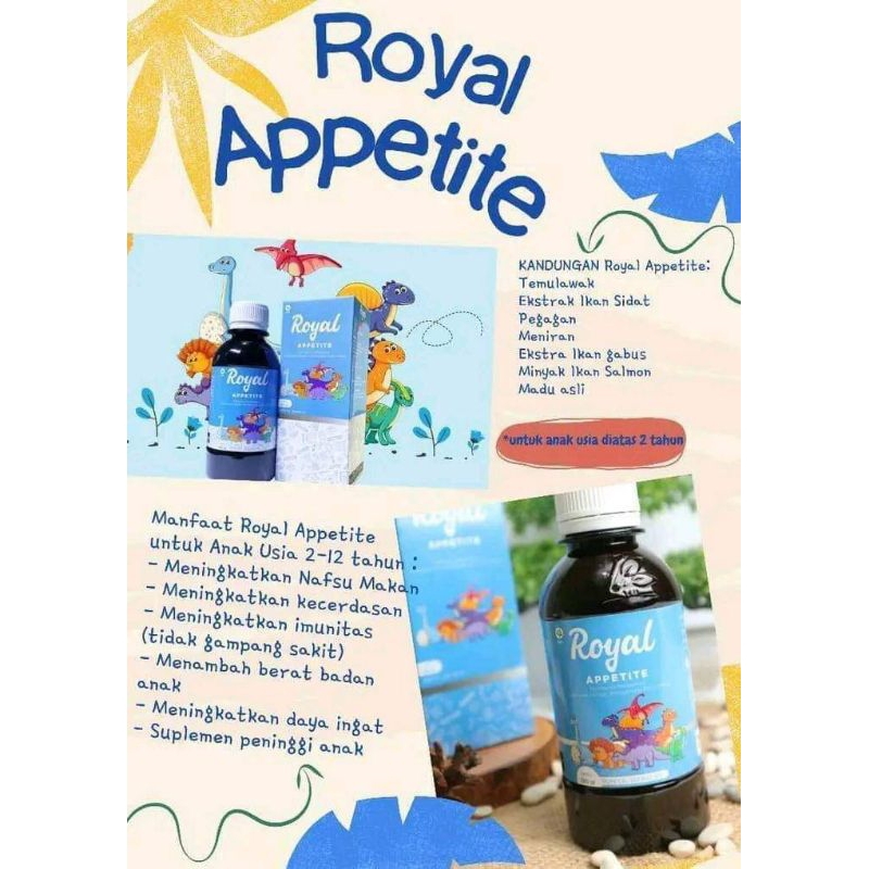 

Madu Royal appetite Penambah Nafsu makan anak
