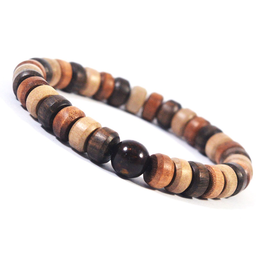 GELANG TASBIH KOMBINASI KAYU STIGI DEWANDARU KALIMOSODO MODEL BAREL