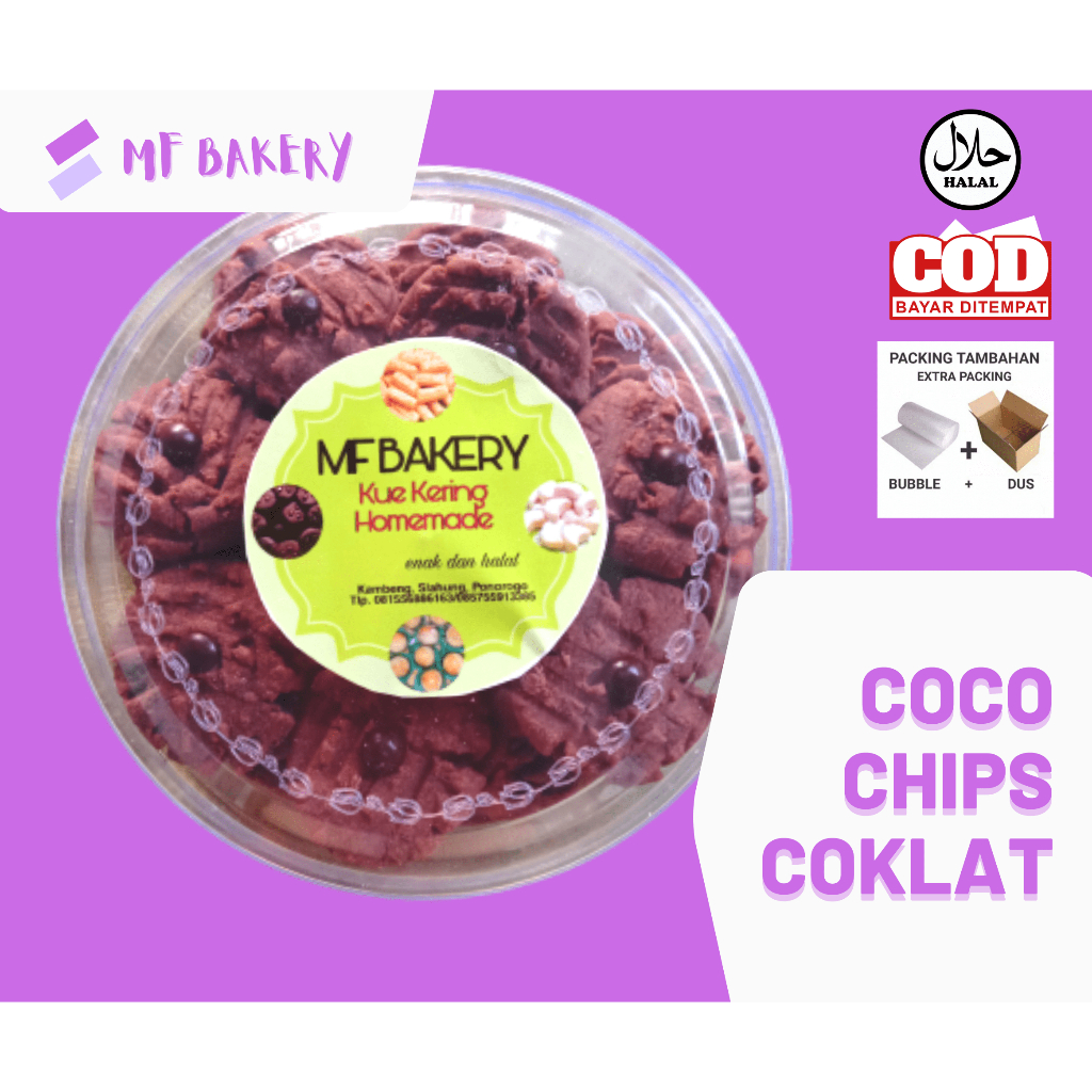 

Choco Chips Kue kering Coklat Lembut toples 500 gram