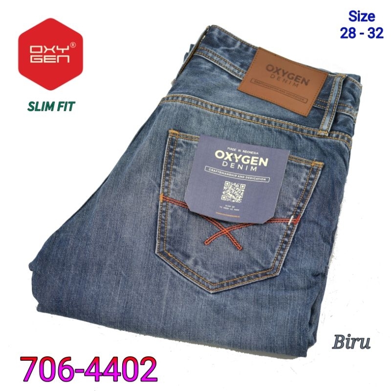 Celana Jeans Pria Oxygen 706-4402 Slim Fit