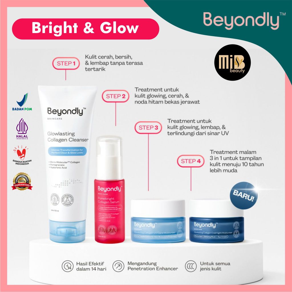 Beyondly paket expert - Bright & Glow Mencerahkan mencegah penuaan Dini dan Meremajakan Kulit Wajah