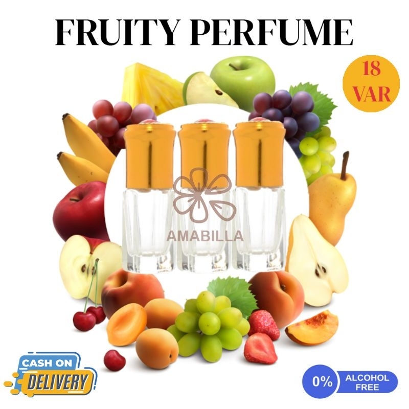 PARFUM FRUITY BUAH-BUAHAN Original Non Alkohol 3ml Parfum Original Bibit Parfum Murni Parfum Roll On