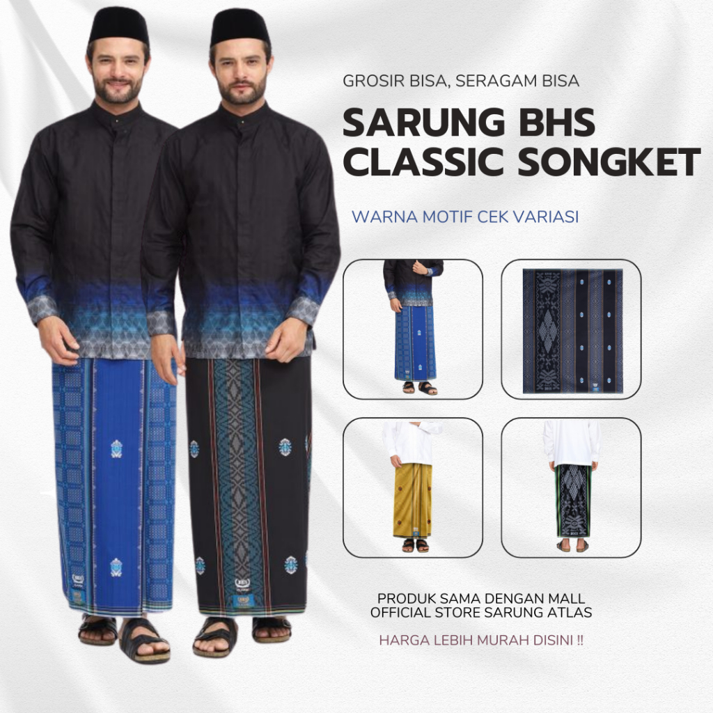 SARUNG BHS CLASSIC SONGKET MIX || BHS CLASSIC GOLD || BHS CLASSIC SILVER