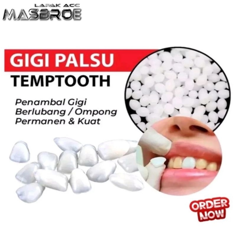 Gigi Palsu Temptooth Temporary Tooth | Lem Tambal Gigi Instan Kuat A Original