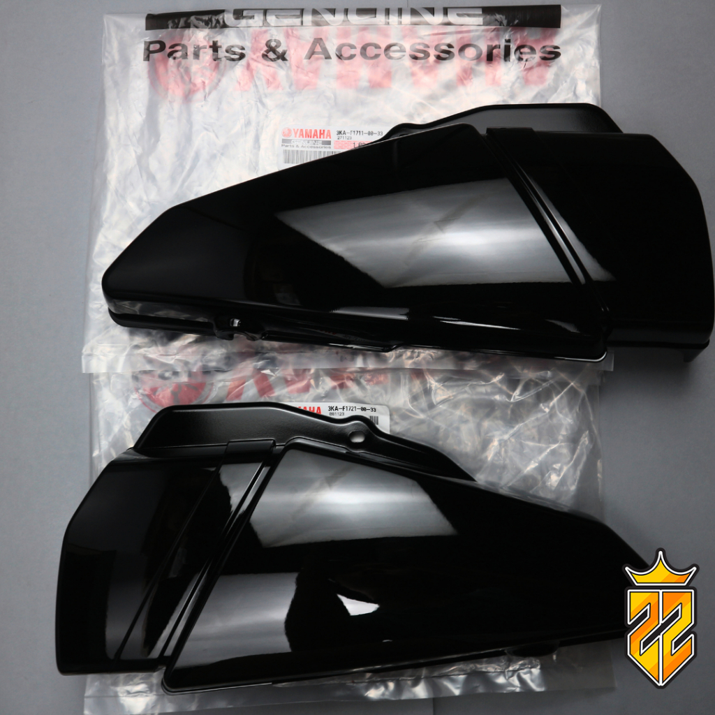 Cover Samping Box Aki Dop Accu Kempolan Set Kanan Kiri Yamaha RX King New Original 3KA-F1711-00-33 F