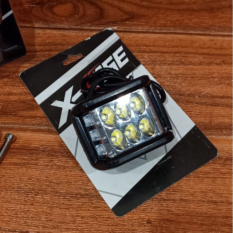 Lampu Tembak Sorot 6 Mata Led Xcase Flash Universal Mobil Motor Trail Klx Crf