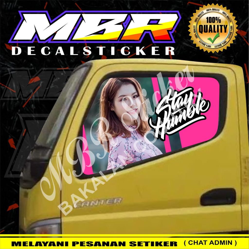 STIKER KACA TRUK CANTER,STIKER ONEWAY KACA TRUK CANTER