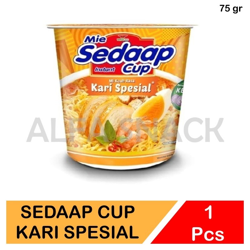 

Sedaap Cup Mie Instan Aneka Rasa 1 Pcs 81 gram / Mie Goreng - Kari Spesial - Soto - Rawit Bingit / Ayam Jerit - Korean Spicy Chicken