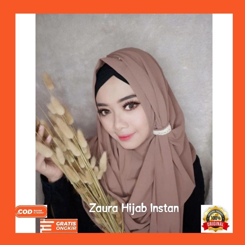 Pastan Jamela Hijab Instant Zaura 100% ORI Kerudung Zaura Hijab Muslim cantik