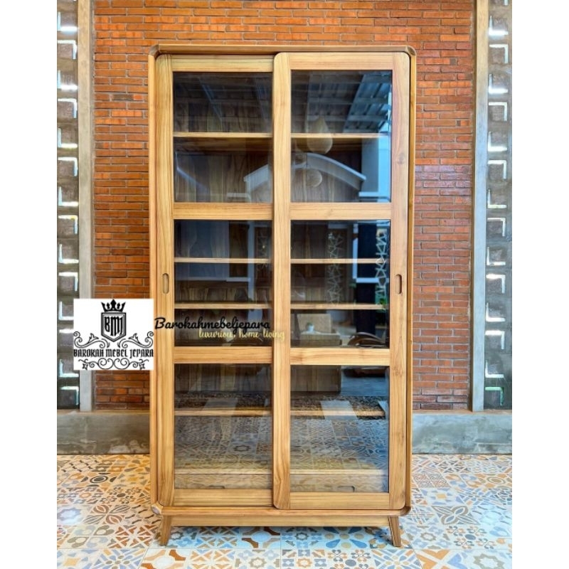 Lemari rak serbaguna minimalis jati sleding , lemari sepatu & tas , storage kabinet , lemari sleding