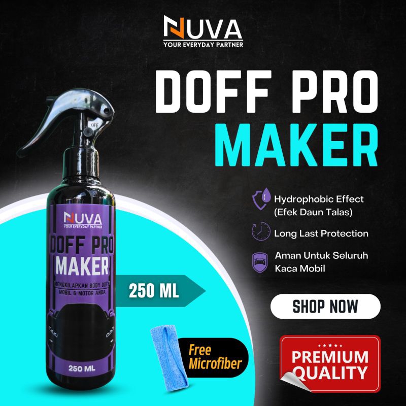 NUVA - DOFF PRO MAKER Cat Mobil Motor Doff Awet dan Kilap Pengkilap Cat Doff