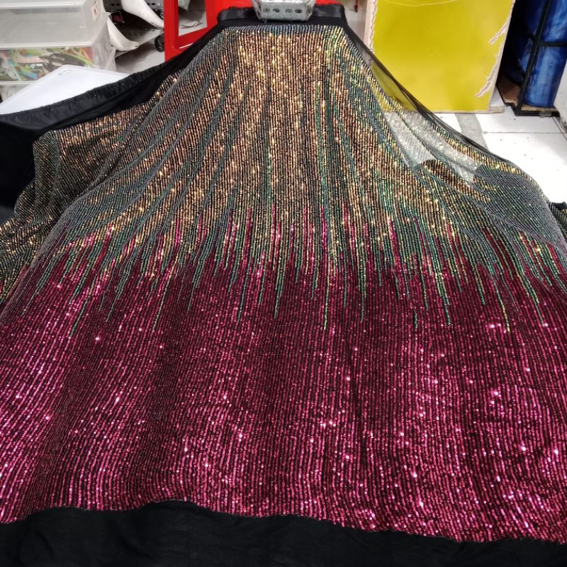 BAHAN/KAIN TIILE SEQUIN GRADASI/SEQUIN GRADASI