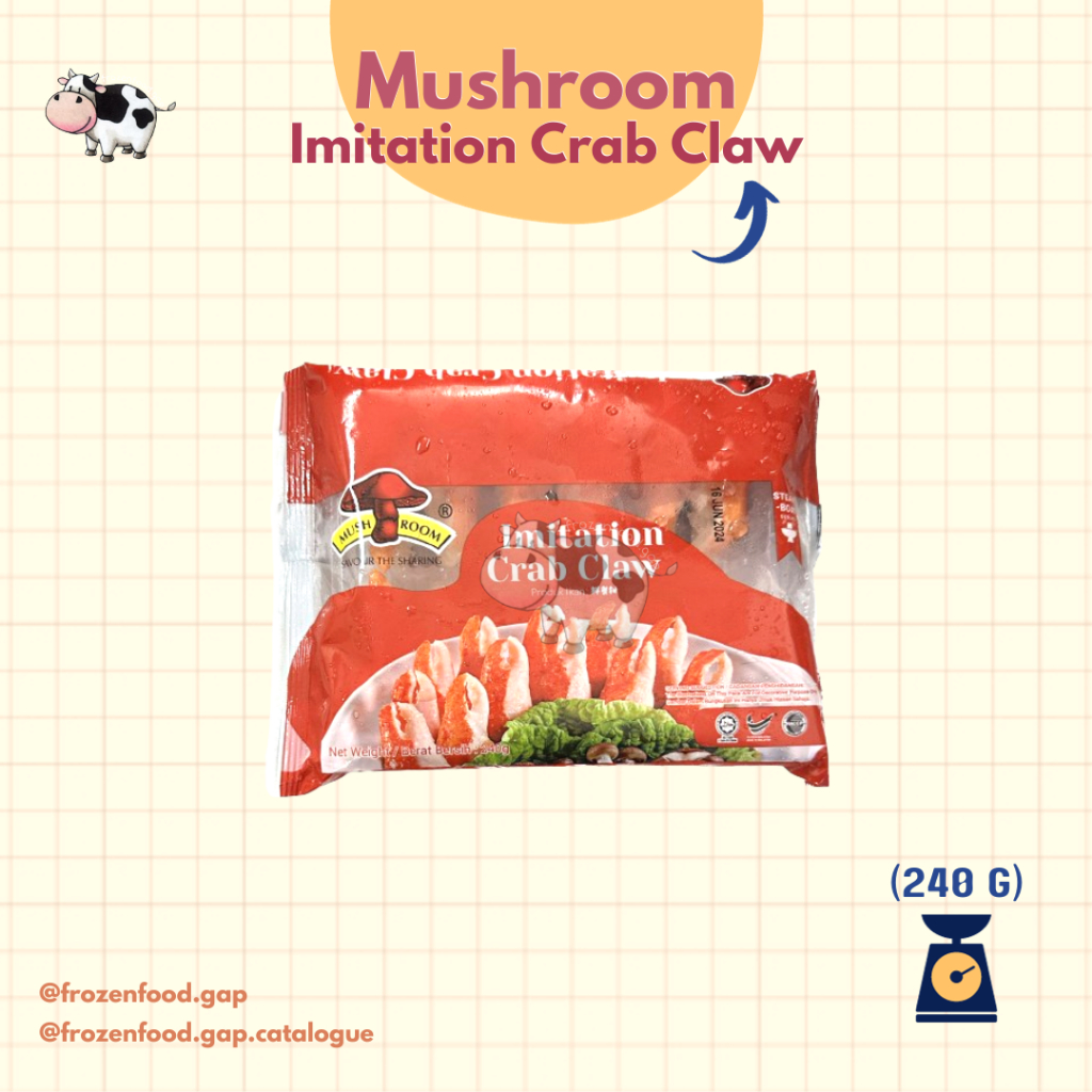 

MUSHROOM IMITATION CRAB CLAW 240GR | BAKSO KEPITING | FROZENFOODGAP