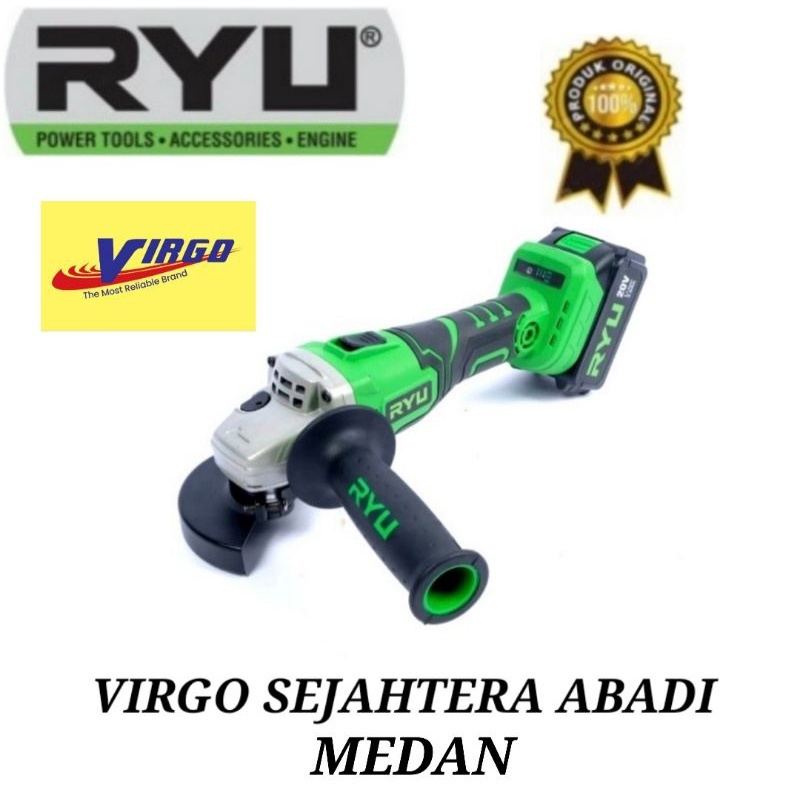 RYU RCG20V MESIN GERINDA 4 INCH TANGAN BATERAI CORDLESS BRUSHLESS GRINDER 4" 20V RCG 20V