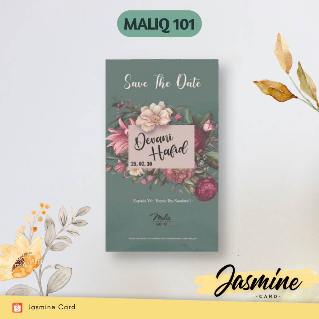 BLANGKO UNDANGAN PERNIKAHAN MURAH MALIQ 101