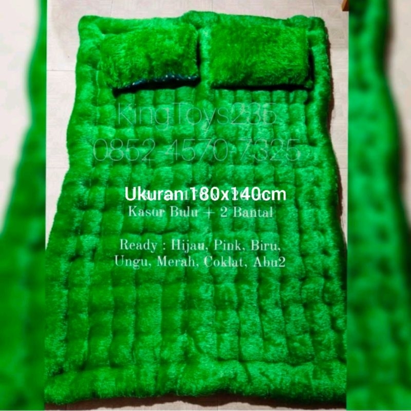 Kasur Bulu2 Bulu Beludru Tebal Bonus Bantal 2pcs Besar Murah 160x140cm Tilam Lantai Santai Tebal Bes
