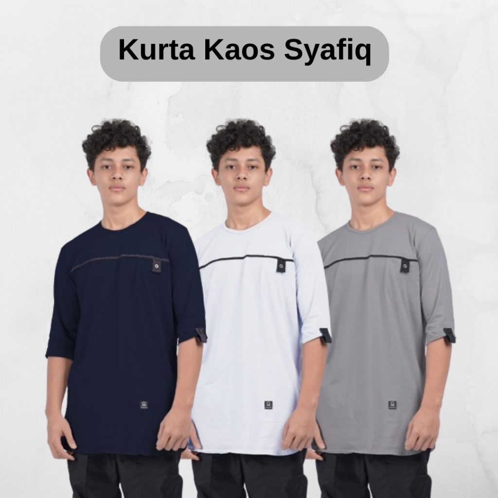 Kurta Kaos Pria  Syafiq Qomishu//Kurta Kaos Dewasa