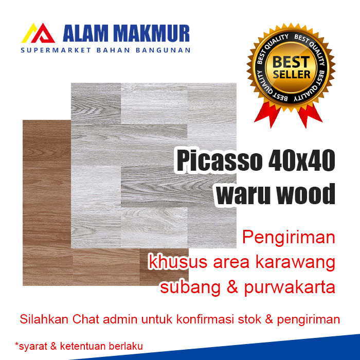 Keramik 40x40 picasso waru wood
