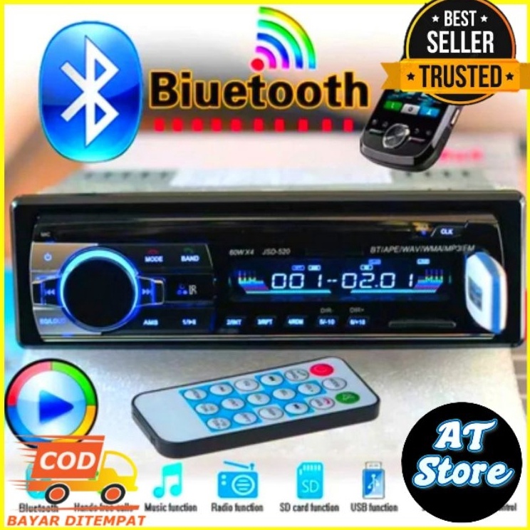 HI Bisa COD Tape Audio Mobil Multifungsi Bluetooth USB MP3 JSD52 Single Din JSD52 Audio Tape Mobil L