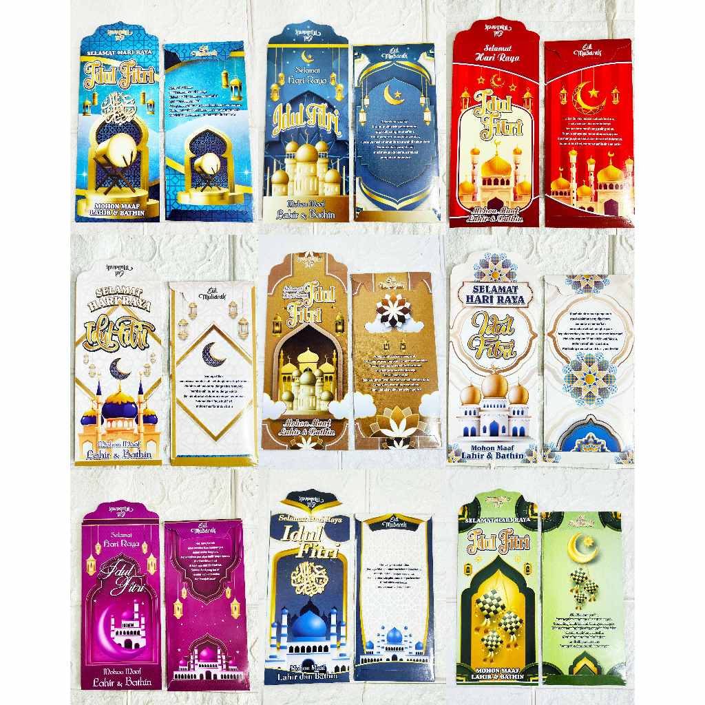 

AMPLOP / ANGPAU LEBARAN IDUL FITRI MOTIF MASJID BAHAN GLOSSY UKURAN PANJANG ISI 10 LEMBAR