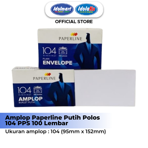 

IDOLMART Amplop Paperline Putih Polos 104 pps Idolmart Surabaya