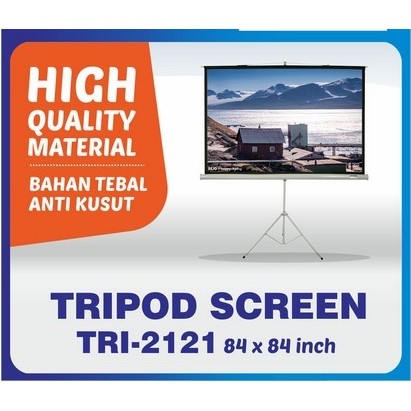 LAYAR PROYEKTOR BRITE SCREEN PORTABLE TRIPOD