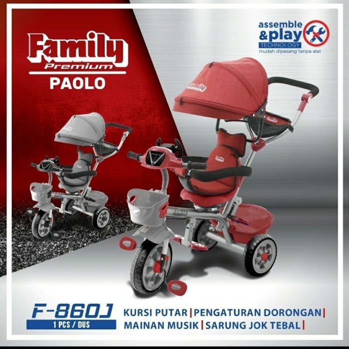 Family Paolo F-860J - Sepeda roda tiga