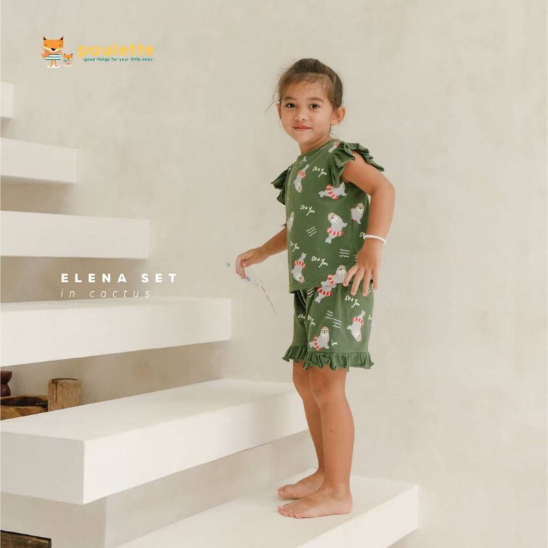 [preloved] paulette kids elena set anak perempuan 3y