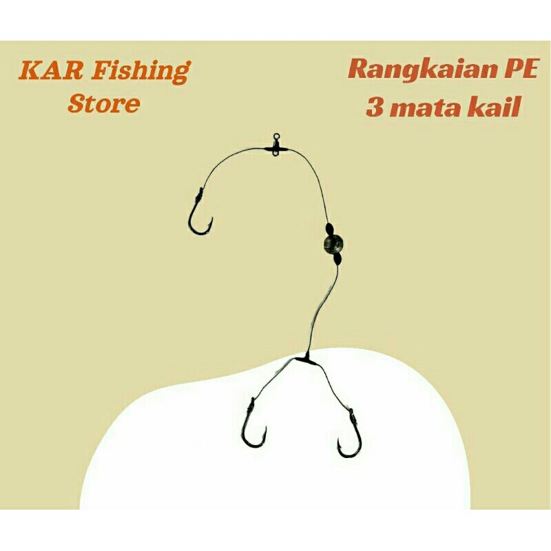 Rangkaian Pancing Cabang 3 Benang PE